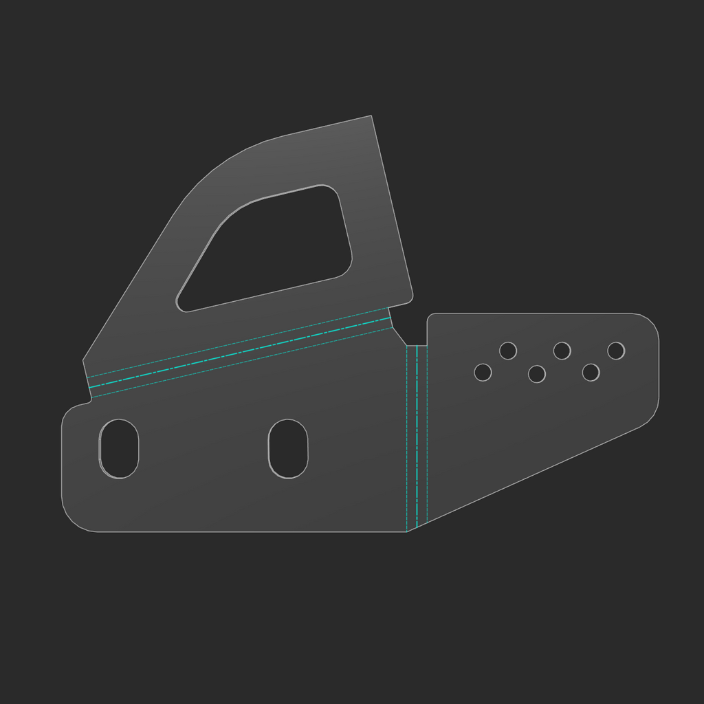 E36 Front Bumper Brackets Flat Pattern